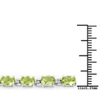 8.61 Carat Genuine Peridot .925 Sterling Silver Bracelet