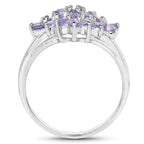 1.61 Carat Genuine Tanzanite .925 Sterling Silver Ring