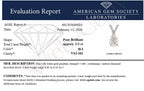 AGS Certified 14K White Gold 1/2 Carat Total Weight Diamond Pear 18" Pendant Necklace (H-I Color, VS2-SI1 Clarity)