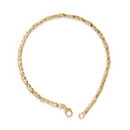 Gold Vermeil .925 Sterling Silver 1/7 Cttw Diamond Puff Heart Bangle Bracelet
