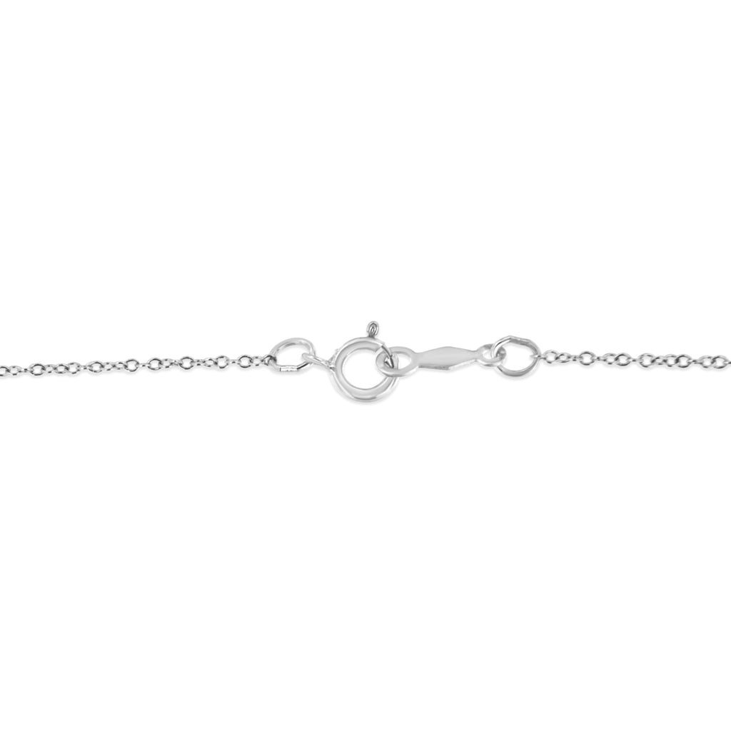 .925 Sterling Silver 6x6MM Cushion Shaped Natural Purple Amethyst and Diamond Accented Bail 18" Inch Pendant Necklace (I-J Color, I1-I2 Clarity)