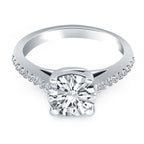14k White Gold Trellis Diamond Engagement Ring
