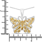 3.89 Carat Genuine Citrine .925 Sterling Silver Pendant