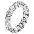 Round Cut Lab Grown Diamond Eternity Ring in 14k White Gold (6 cttw FG/VS2)