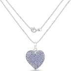 3.97 Carat Genuine Tanzanite .925 Sterling Silver Pendant