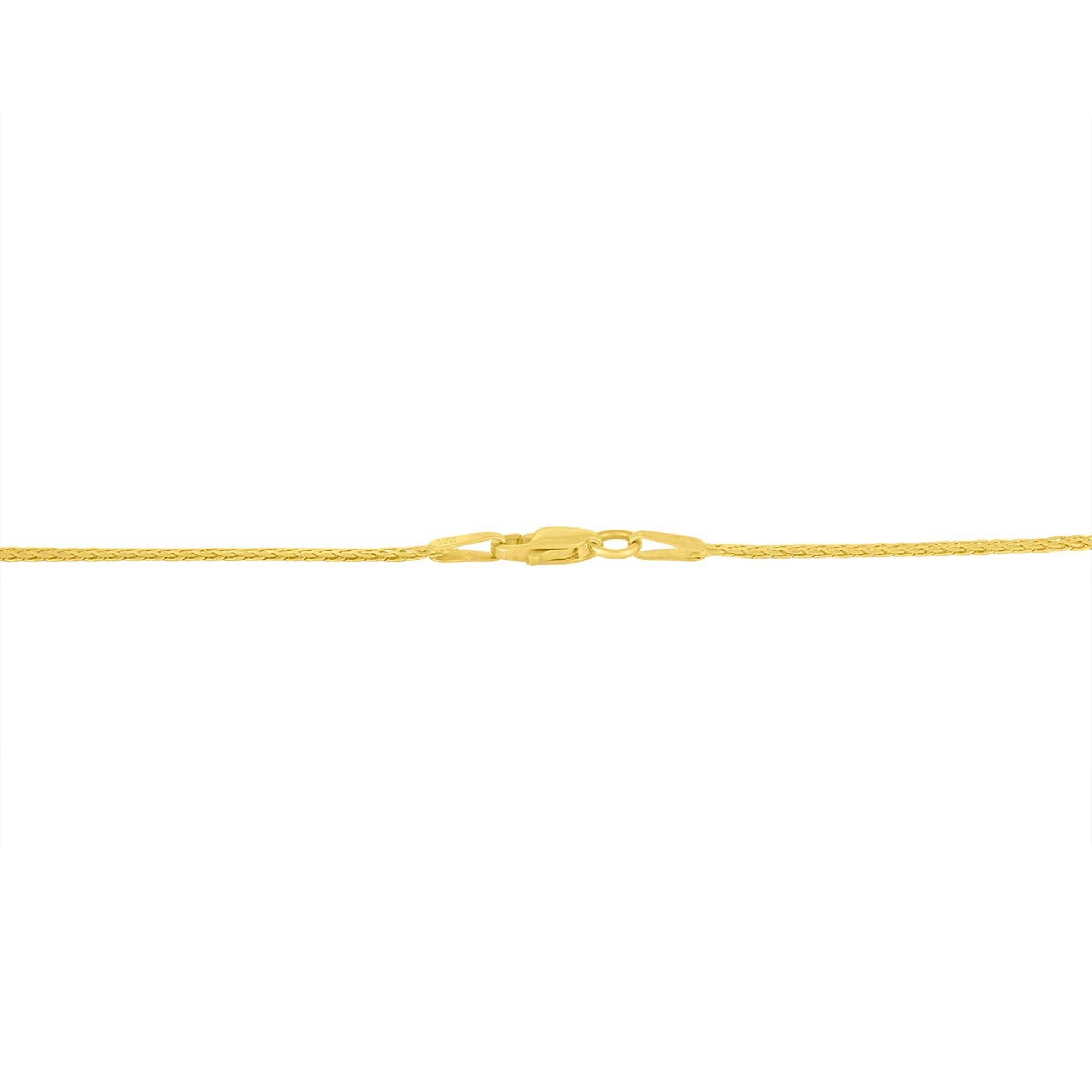 10K Yellow and White Gold 1/2 Cttw Princess Cut Diamond Channel-Set "V" Shape 18" Franco Chain Necklace (H-I Color, SI2-I1 Clarity)