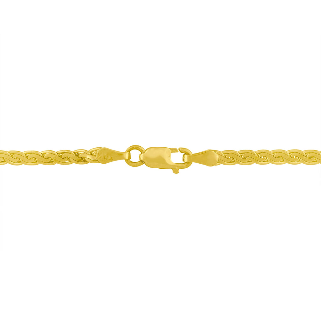 14K Yellow and White Gold 1/4 Carat Total Weight Princess Cut Diamond Channel-Set "V" Shape 18" Pendant Necklace (H-I Color, SI2-I1 Clarity)