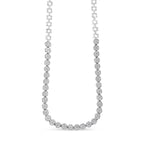 IGI Certified 14K White Gold 8.0 Cttw Pave Set Round-Cut Diamond Cluster Graduating Riviera Statement Necklace (H-I Color, I1 Clarity)