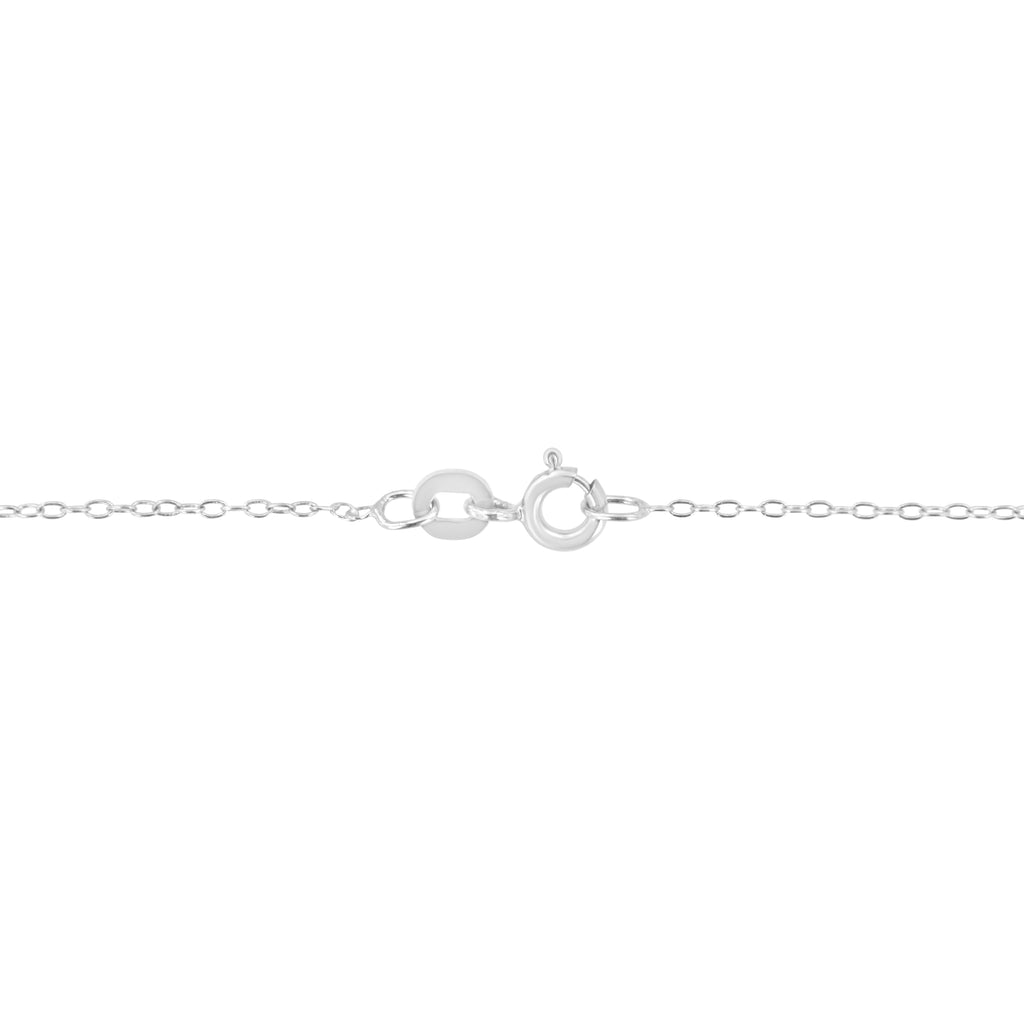 14K White Gold 1/5 Cttw Emerald Shape Solitaire Diamond 18" Pendant Necklace (G-H Color, VS2-SI1 Clarity)