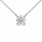 14K White Gold 1.00 Cttw Lab Grown Diamond Solitaire Pendant