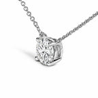 14K White Gold 1.00 Cttw Lab Grown Diamond Solitaire Pendant