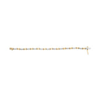 10K Two-Tone Gold 1/2 Cttw Diamond Alternating 3-Stone and X-Link 7" Bracelet (I-J Color, I2-I3 Clarity)