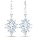 19.18 Carat Genuine Blue Topaz .925 Sterling Silver 3 Piece Jewelry Set (Ring, Earrings, and Pendant w/ Chain)