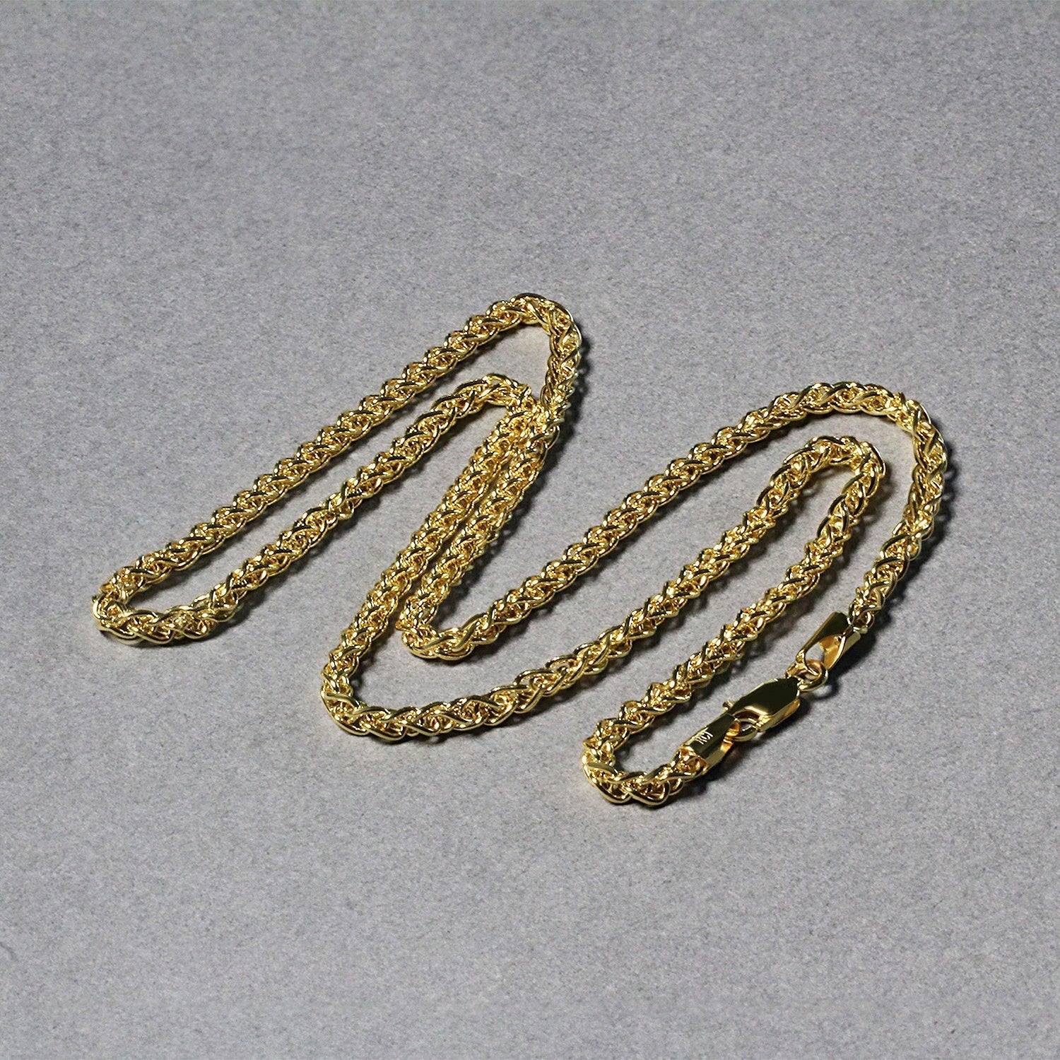 14k Yellow Gold 2.8mm Lightweight Wheat Chain