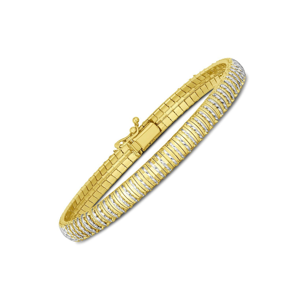 14k Yellow Gold Diamond Flex Bracelet (5.80 mm)