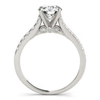 14k White Gold Diamond Engagement Ring With Single Row Band (1 3/4 ct. t.w.)