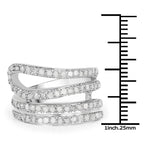 0.83 Carat Genuine White Diamond .925 Sterling Silver Ring