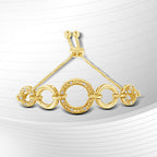 10K Yellow Gold over .925 Sterling Silver Diamond Accented Graduated Infinity Open Circle 6"-9" Adjustable Bolo Bracelet (H-I Color, I2-I3 Clarity)