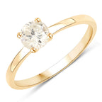 0.62 Carat Genuine LB Diamond 14K Yellow Gold Ring