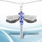 1.93 Carat Genuine Tanzanite and White Topaz .925 Sterling Silver Pendant