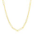 14k Yellow Gold Wire Paperclip Chain (2.7mm)
