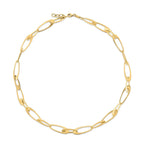 14K Yellow Gold Italian Oval Link Necklace