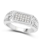 0.27 Carat Genuine White Diamond .925 Sterling Silver Ring