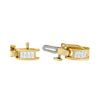 10K Yellow Gold 2.0 Cttw Invisible-Set Princess Cut Diamond Rectangular Link Bracelet (I-J Color, SI2-I1 Clarity) - 7"