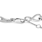 .925 Sterling Silver 1/2 Cttw Linked Infinity Anklet