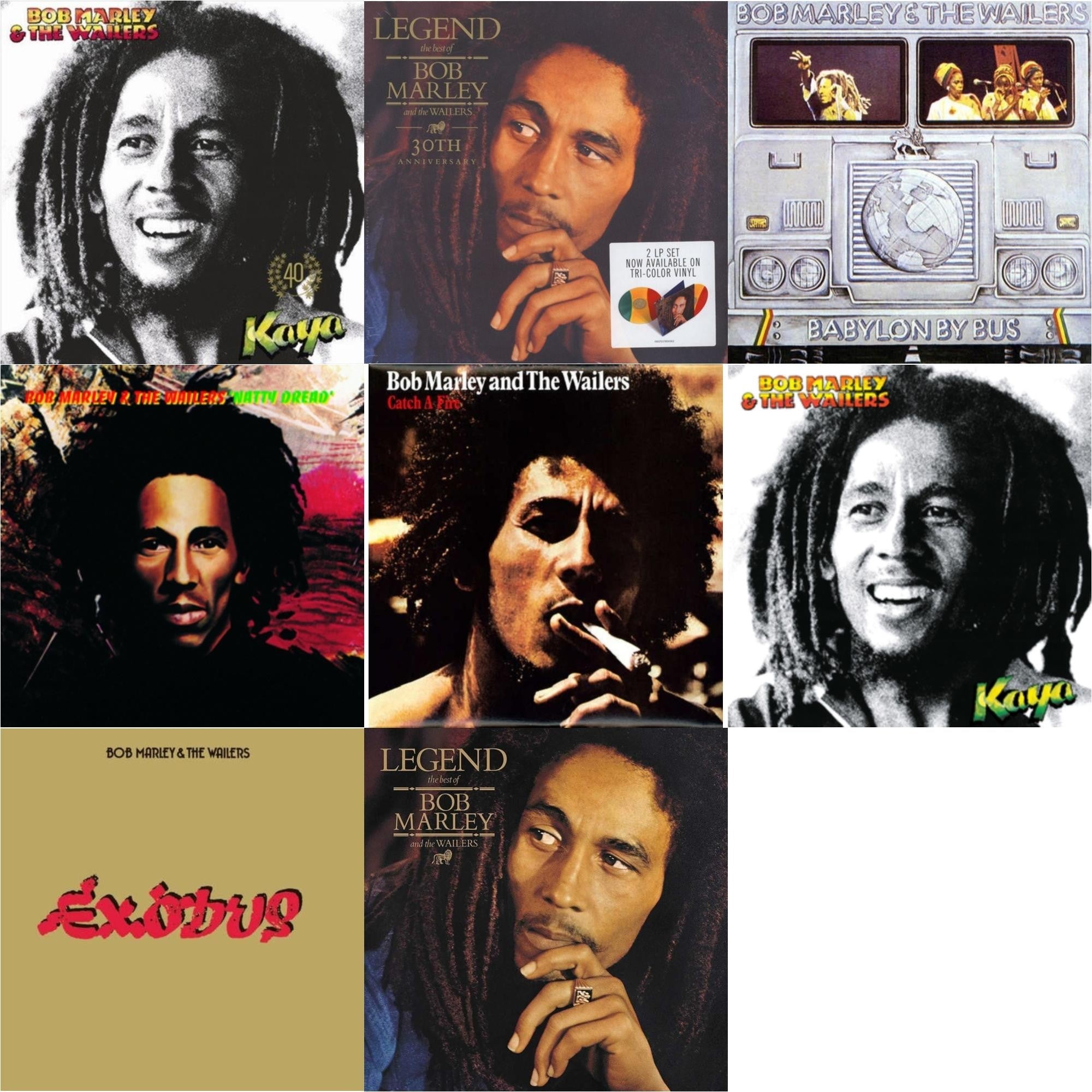Natty Dread (180G) & Catch A Fire & Legend - The Best Of Bob Marley & The Wailers (2LP) & Legend (30Th Anniversary) & Exodus & Babylon By Bus & Kaya & Kaya 40 (2LP)