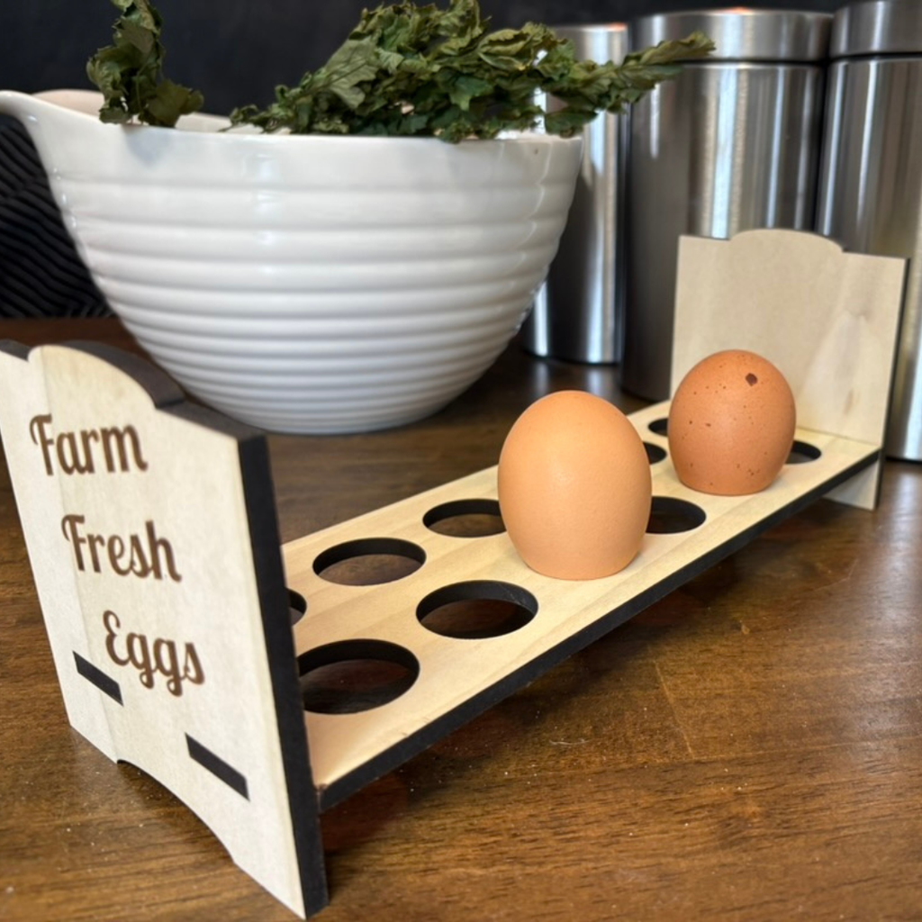 Counter Top Chicken Egg Holder - Farm Fresh Eggs
