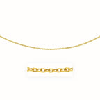 3.5mm 14k Yellow Gold Pendant Chain with Textured Links