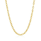 3.5mm 14k Yellow Gold Pendant Chain with Textured Links
