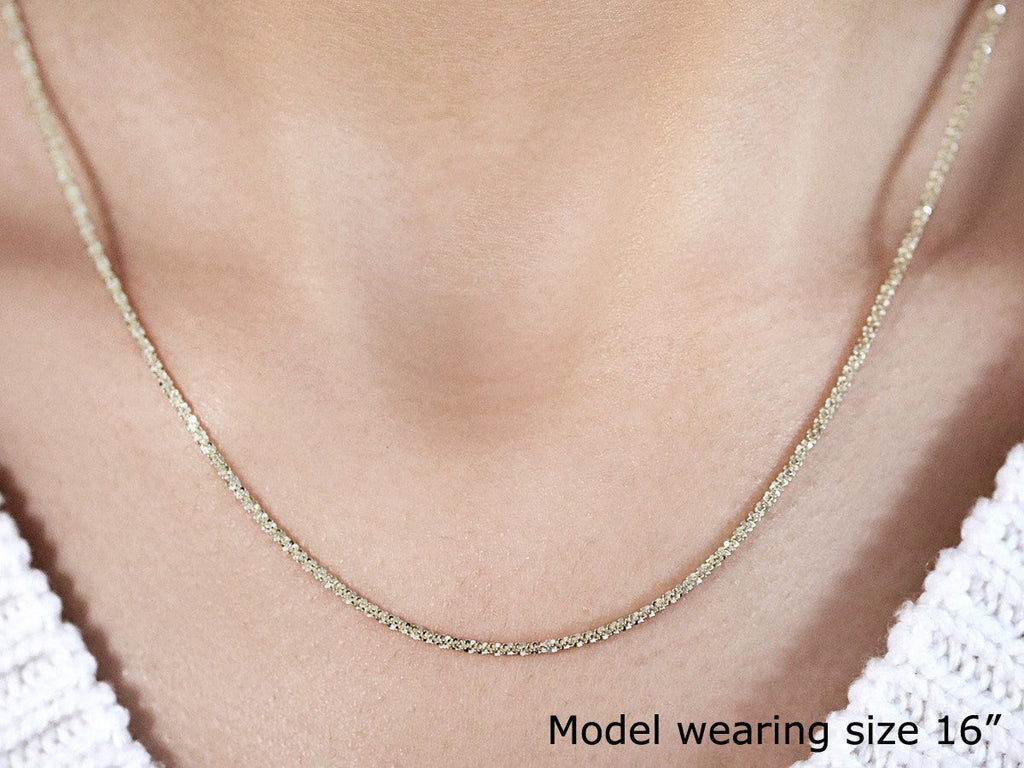 10k Yellow Gold Sparkle Chain 1.50mm