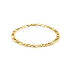 4.6mm 14k Yellow Gold Lite Figaro Bracelet