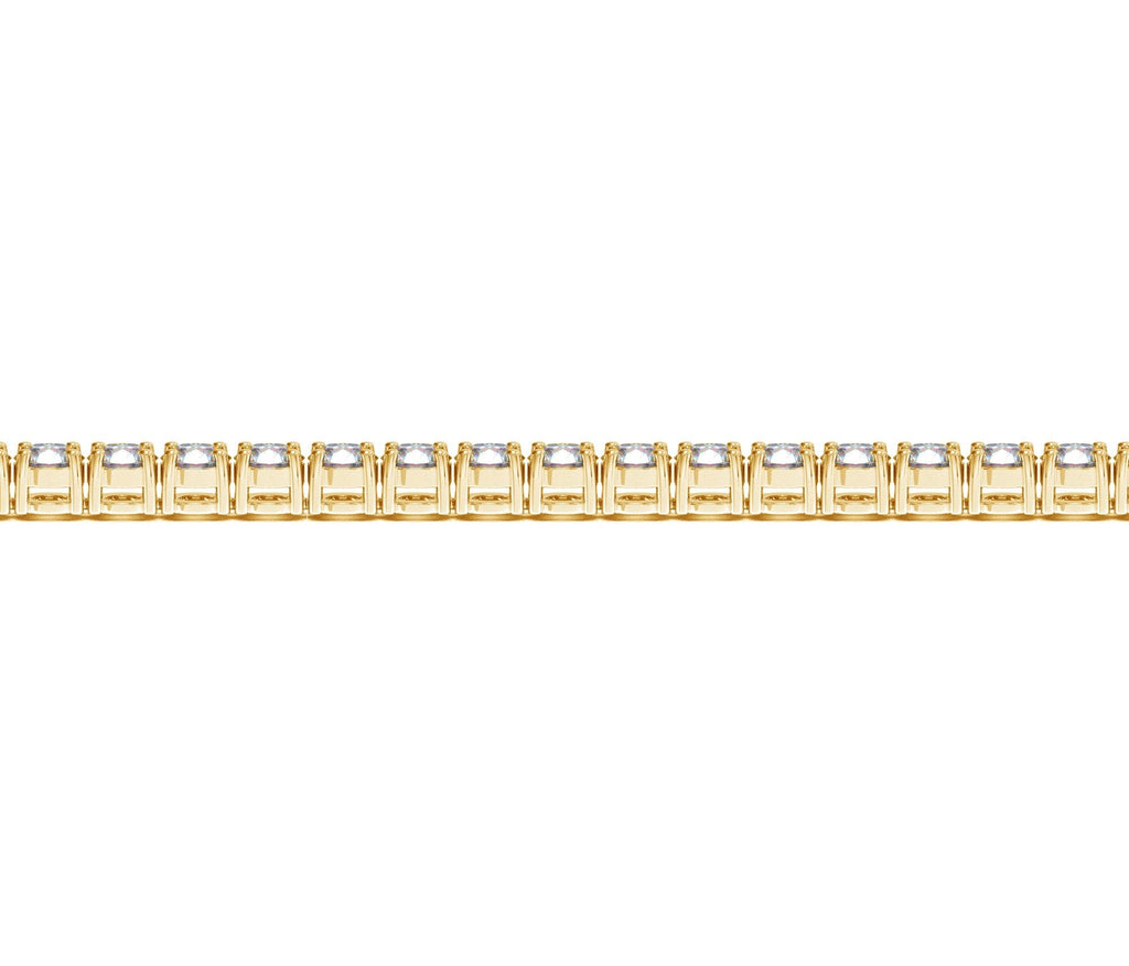Lab Grown Round Diamond Tennis Bracelet in 14k Yellow Gold (10 cctw F/G VS2/SI1)