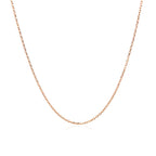 14k Pink Gold Diamond Cut Cable Link Chain 0.8mm