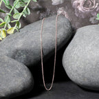14k Pink Gold Diamond Cut Cable Link Chain 0.8mm
