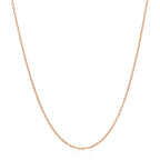 14k Rose Gold Oval Cable Link Chain 0.97mm