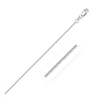 18k White Gold Round Wheat Chain (1.20 mm)