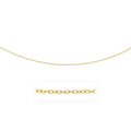 2.5mm 14k Yellow Gold Pendant Chain with Textured Links