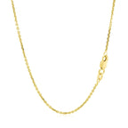 14k Yellow Gold Diamond Cut Cable Link Chain 1.4mm