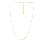 14k Yellow Gold Adjustable Popcorn Chain 1.3mm