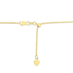 14k Yellow Gold Adjustable Popcorn Chain 1.3mm