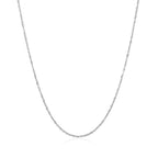 14k White Gold Singapore Chain 0.8mm