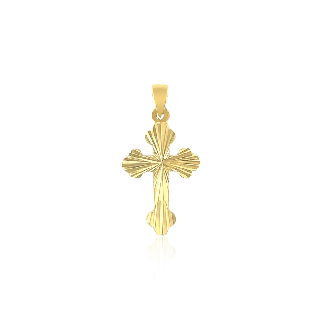 14k Tri-Color Gold Cross Pendant