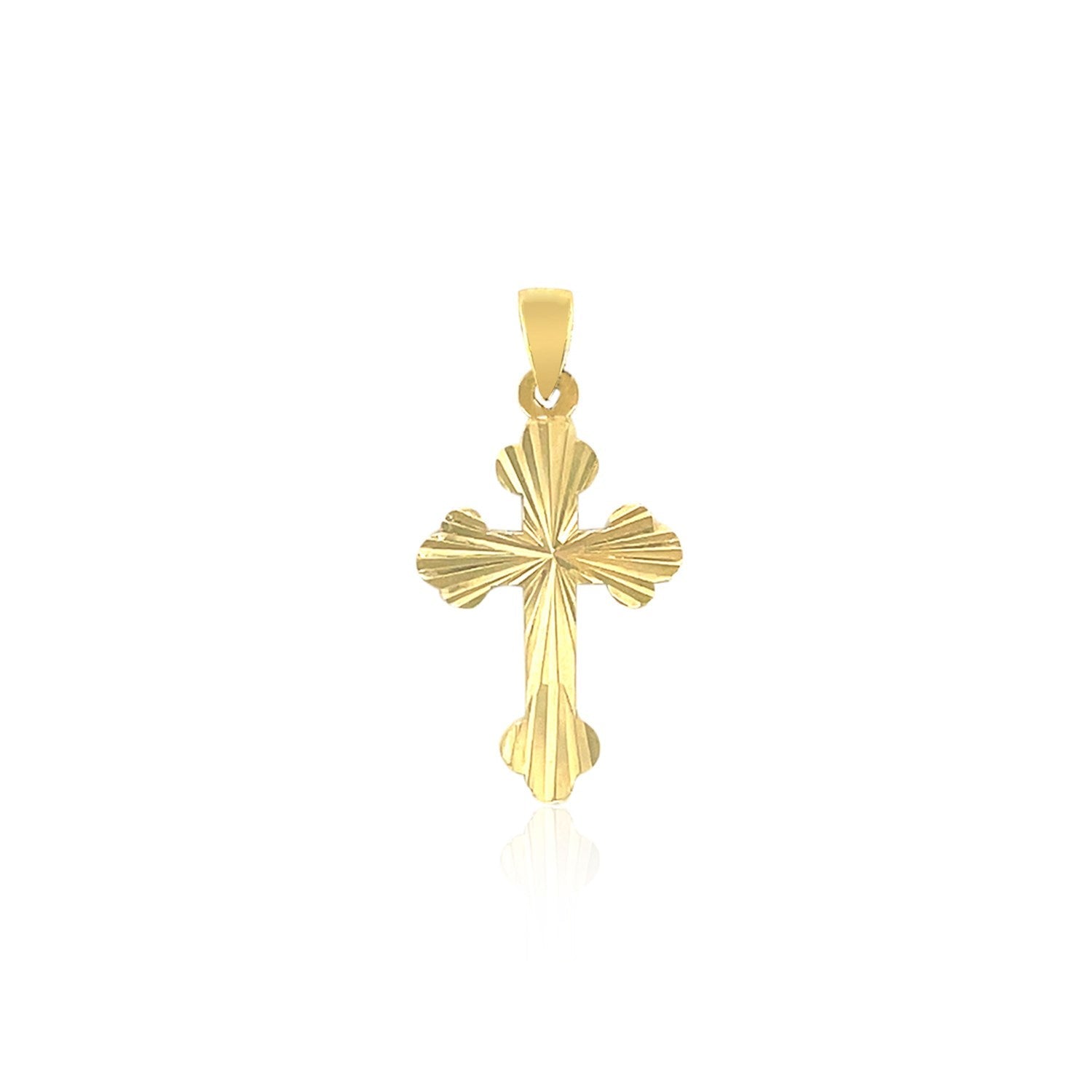14k Tri-Color Gold Cross Pendant