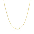 14k Yellow Gold Diamond Cut Cable Link Chain 1.1mm
