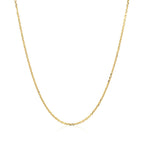 14k Yellow Gold Diamond Cut Cable Link Chain 1.1mm