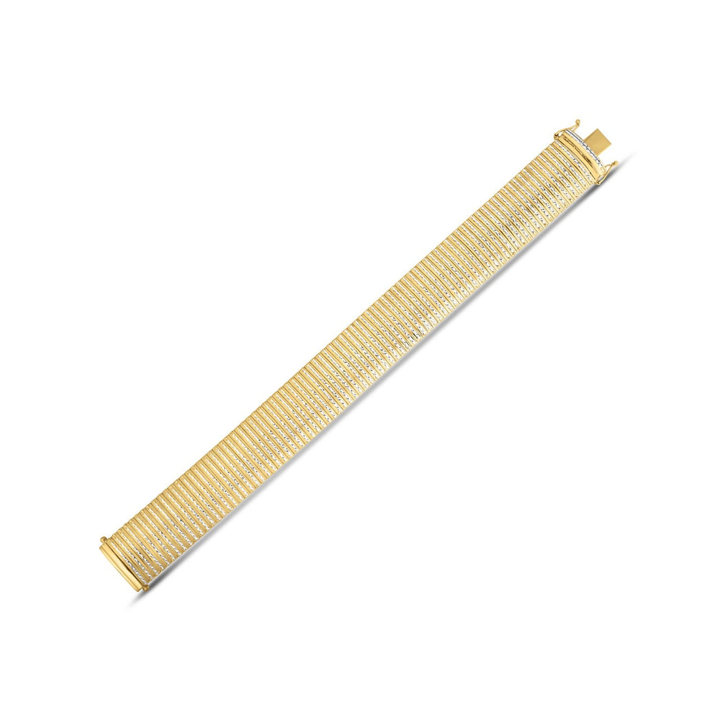 14k Yellow Gold Bold Diamond Flex Bracelet (17.10 mm)